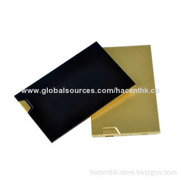2,000mAh Credit Card Power Banks for iPhone 4/5, 5V, 0.5A Input